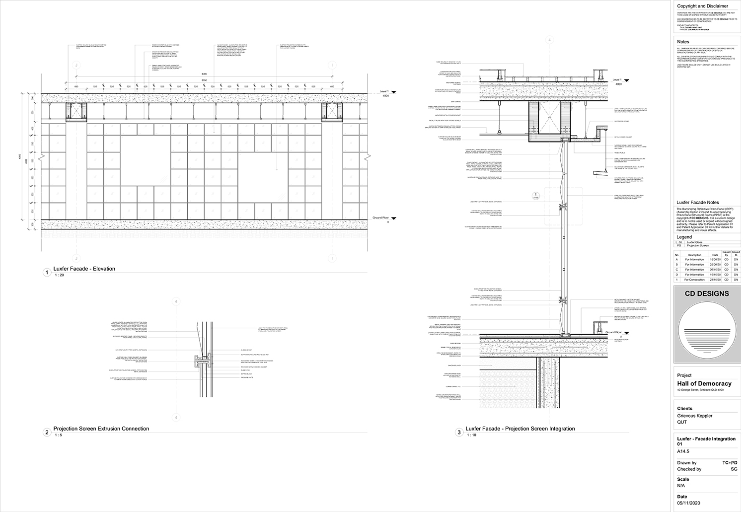 Technical documentation detail - facade integration. 